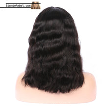 Justice (150% Density Wavy Natural Black 100% Remy Human Hair 13x6 LF Wig 10"-18")