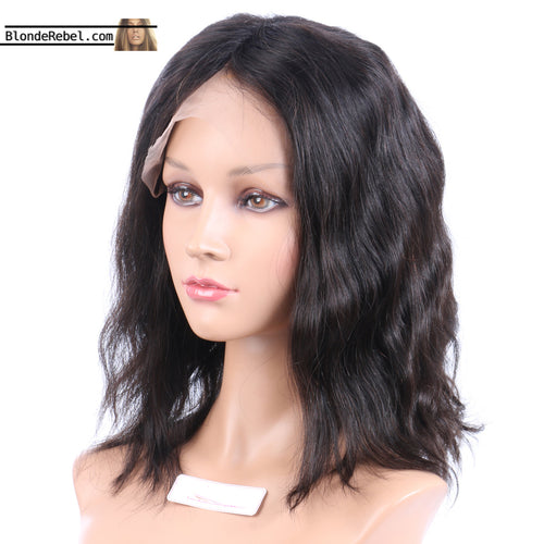 Missy (Wavy Natural Black 100% Human Hair Lace Front Wig w/ 6