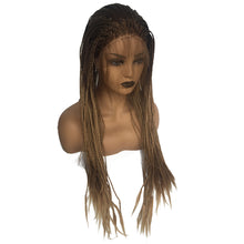 Bailey 2 (Ombre Rooted Blonde Lace Front Long Micro Braided Synthetic Wig w/ Baby Hair, 20"-26")