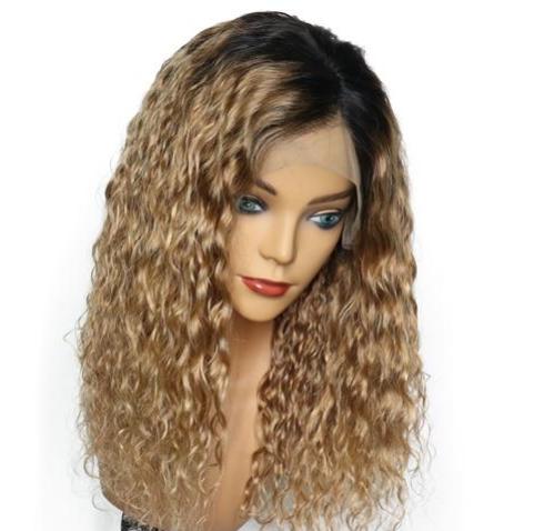 Mami (Blonde Ombre1B/27 Curly Wavy 13x4 LF 100% Remy Human Hair Wig 8