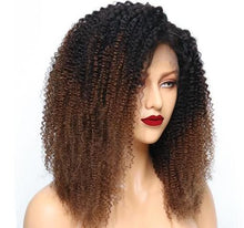 Kissie (Kinky Curly Ombre Tipped Honey Auburn 13x4 LF 100% Remy Human Hair Wig 8"-20" Avail.)