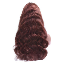 Georgia (Auburn Red Color #33 Wavy 13x6 LF 100% Human Hair Wig, 8"-28", 130% - 150% Density)