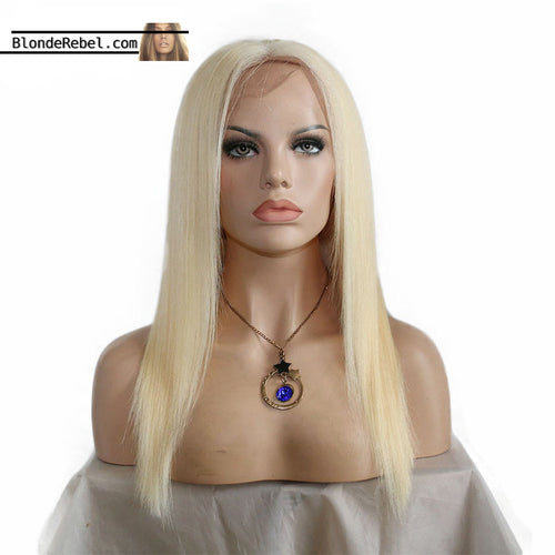 Becky II (Silky Straight Blonde 100% Remy Human Hair 13x3 LF Wig, 10