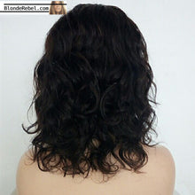 Kerri (Natural Black 100% Remy Human Hair Body Wave 13x6 LF Wig w/ Bangs 8"-12" avail.)