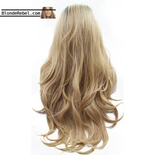 Sierra (20"-28" Body Wave Ombre Rooted Blonde Synthetic Heat Safe Lace Front Wig)