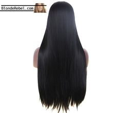 Jordan (20"-30" Silky Straight Natural Black Synthetic Heat Safe Lace Front Wig)