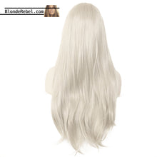 Gaga (18"-28" Silver Grey Synthetic Heat Safe Lace Front Wig)