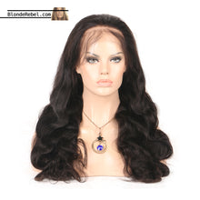 Callie (Wavy Natural Black 100% Remy Human Hair 13x6 Lace Front Wig, 12-26 Inches available)
