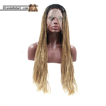 Bailey (Blonde Ombre Dark Rooted Lace Front Long Micro Braided Heat Safe Synthetic Wig)