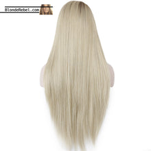 Della (18"-30" Straight Ombre Subtle Rooted Blonde Synthetic Heat Safe Lace Front Wig)