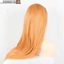 LeeLee (20"-30" Silky Straight Orange Ombre Synthetic Lace Front Wig)