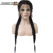 Heidi (Natural Black Braided w/ Baby Hairs Synthetic Heat Safe Lace Front Wig)