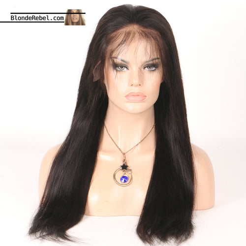 Cherie (Silky Straight Natural Black 100% Remy Human Hair 13x6 LF Wig, 8