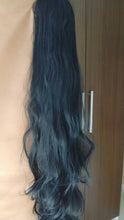 Inches (36" Straight Body Natural Black Synthetic Heat Safe Lace Front Wig)