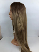Yonce (20"-28" Silky Straight Ombre Rooted Blonde Synthetic Heat Safe Lace Front Wig)
