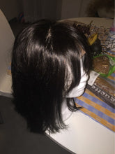 Baby (Silky Straight Natural Black 100% Remy Human Hair 13x6 LF Wig w/ Bangs, 8"-12")