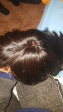 Baby (Silky Straight Natural Black 100% Remy Human Hair 13x6 LF Wig w/ Bangs, 8"-12")