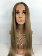 Yonce (20"-28" Silky Straight Ombre Rooted Blonde Synthetic Heat Safe Lace Front Wig)