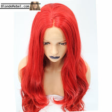 Apple (Red Long Body Wave Heat Safe Synthetic Lace Front Wig)