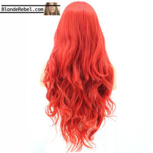 Apple (Red Long Body Wave Heat Safe Synthetic Lace Front Wig)