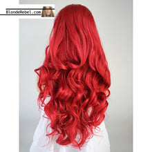 Candy Apple (Ombre Rooted Red Heat Safe Synthetic Lace Front Wig, 20"-28" Avail.)