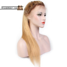Macie (Silky Straight Honey Blonde Ombre Roots 13x6 LF 100% Remy Human Hair Wig 8"-24" Avail.)