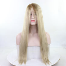 Anais (Ombre Blonde 13x6 Lace Front Free Deep Parting Long Straight Heat Resistant Synthetic Wig)
