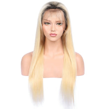 Grace (Silky Straight 1B/613 Blonde Ombre Roots GLUELESS FULL LACE 100% Remy Human Hair Wig 10"-26")