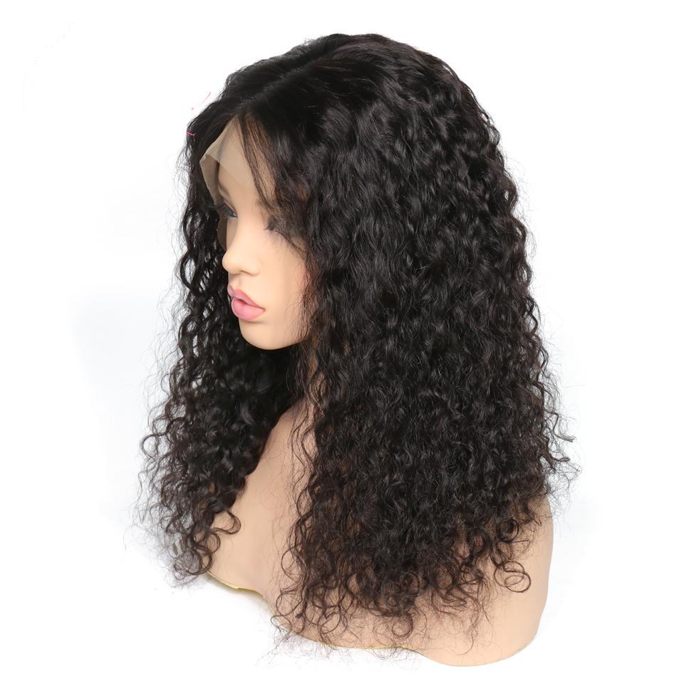 Bobbi (Water Wave Natural Black 100% Human Hair Lace Front Wig 13x6 LF 8