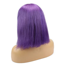 Penelope (Silky Straight Bold Purple 100% Human Hair 13x6 Lace Front Bob Wig 10"-14" Avail.)