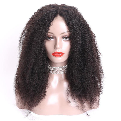 Lovely (360 Lace Wig Kinky Curly Natural Black 100% Remy Human Hair 150% Density 8