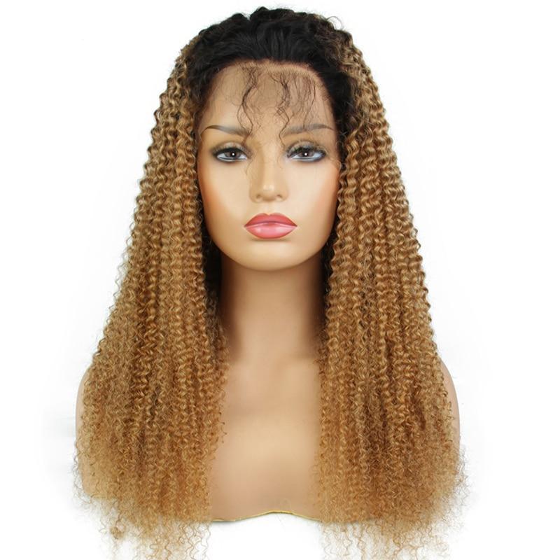 Dreamer (Kinky 27 Blonde Dark Roots 100% Remy Human Hair 13x3 LF Wig 8