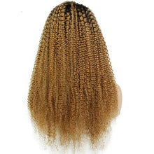 Dreamer (Kinky 27 Blonde Dark Roots 100% Remy Human Hair 13x3 LF Wig 8"-24" Diff Density)