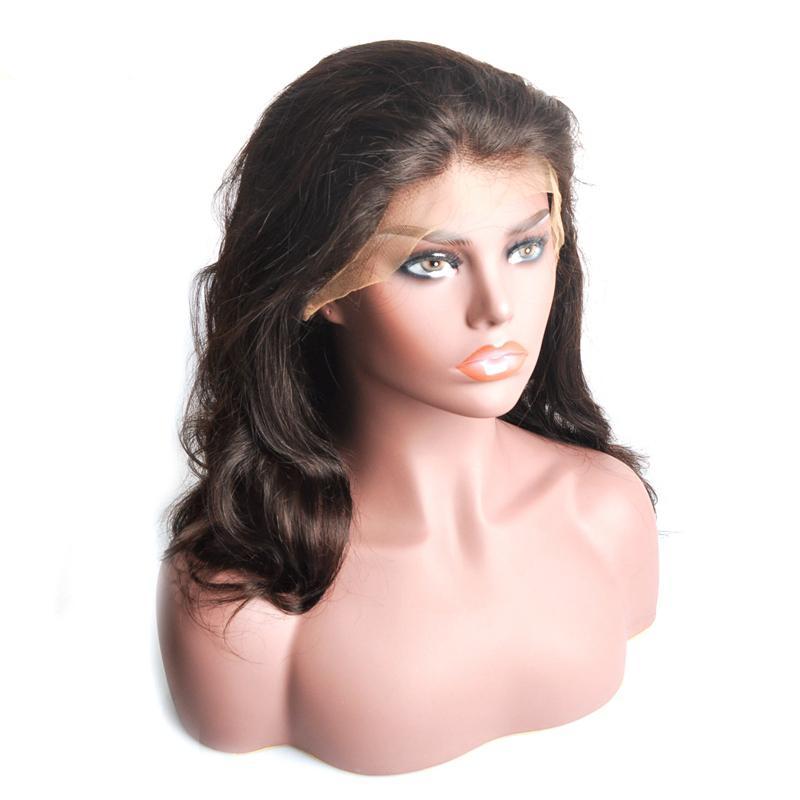 Ida (Natural Black Brown Body Wave FULL LACE 100% Remy Human Hair Wig 8