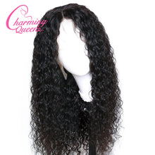 Bobbi (Water Wave Natural Black 100% Human Hair Lace Front Wig 13x6 LF 8"-24")