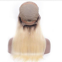 Dare 150% Density (Silky Straight Blonde Ombre Roots 1B/613 13x4 LF 100% Remy Human Hair Wig 8"-22")