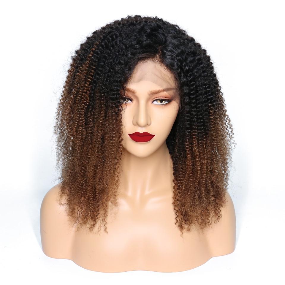 Kissie (Kinky Curly Ombre Tipped Honey Auburn 13x4 LF 100% Remy Human Hair Wig 8