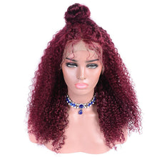 Red Ginger (99J Burgundy Curly 13x4 LF 100% Remy HH Wig, Diff Densities Avail.)