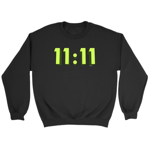 11:11 (Master Number Angel Number Spiritual Woke Wish Crewneck Unisex Sweatshirt 50/50 Cotton Fleece)
