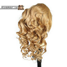 Wavy Dame (Body Wave Honey Blonde, 13x6 Lace Front 100% Remy Human Hair Wig, 8"-24", Choose Density)